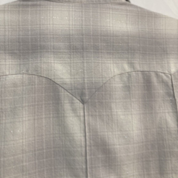 Vintage ROPER Pearl Snap Western L/S Shirt Silver Threads / Satin Accents Sz XL - Picture 6 of 8